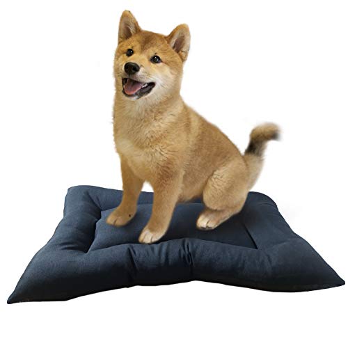 Oceano Cama para Perros,Cojin para Perros,Colchon para Perros Lavable y Suave (Large, Negro)