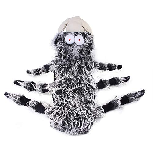 Okssud Disfraz de Araña para Halloween, Ropa de Cosplay para Perro, Disfraces Divertidos de Halloween para Mascotas, Accesorios Decorativos para el Cabello para Cachorros