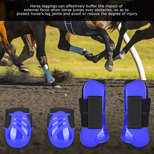 Okuyonic Protectores de Patas de Caballo, Botas de Soporte de Caballo Duraderas, Prácticas Elásticas Gruesas, Cómodas para Azul(Azul, Un Conjunto de Medio)