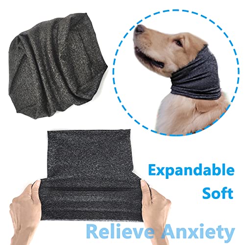 Orejeras de Aseo para Perros Pequeño Protección contra el Ruido, Calentador de Orejas y Cuello para Pequeño Perros, Alivio de la Ansiedad y Protectores de oídos para Perros Calmantes, Gris M