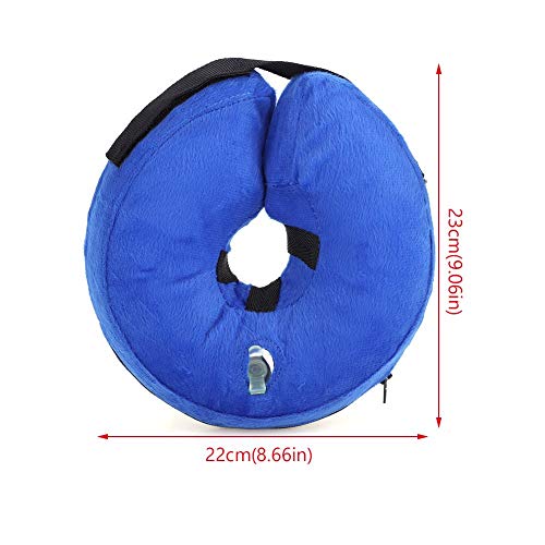 Oumefar Collar Inflable Protector para Mascotas, Cono de Cuello Suave Ajustable, Collares de recuperación de curación de heridas Anti-mordida para Perros y Gatos