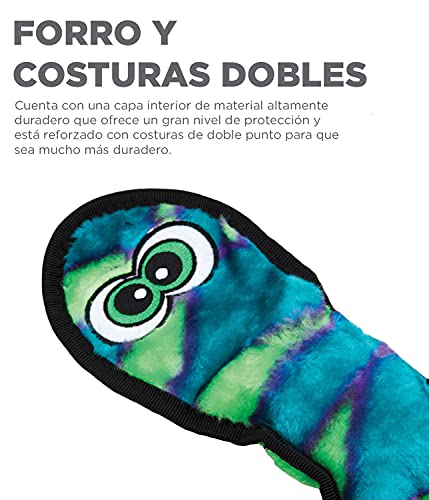 Outward Hound Invincibles - Juguete de peluche para perros - Serpiente - Azul - L