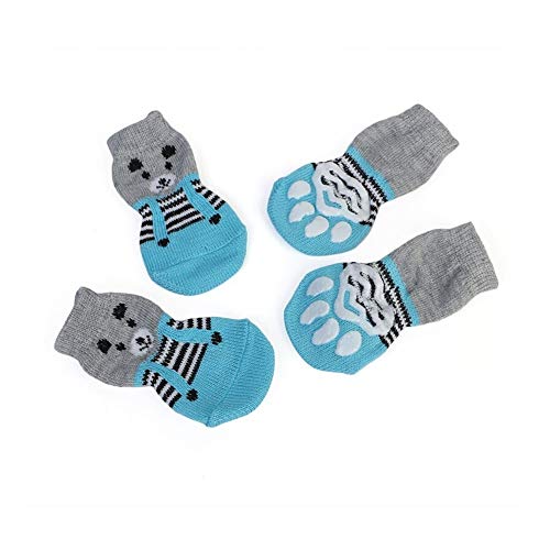 Overhil1s Zapatos Perro, Zapatos de Invierno Perro Antideslizante de los Zapatos Calcetines de Punto pequeño Gato for Mascotas Chihuahua Zapatos Caliente Grueso de la Pata del Perro Protector calceti