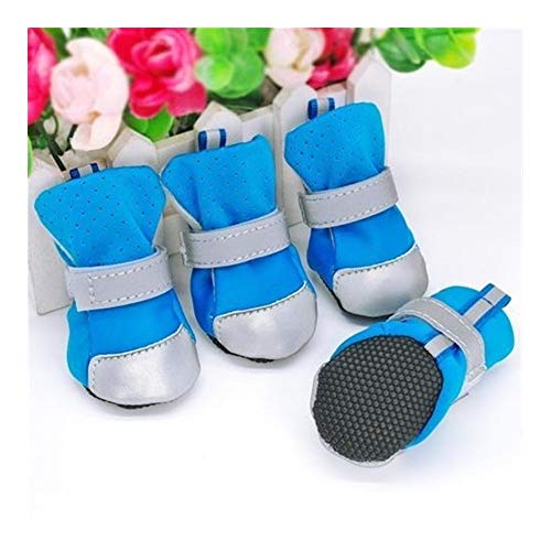 Overhil1s Zapatos Perro, Zapatos del Perro Resistente al Agua Caliente Zapatos del Animal doméstico Perros Invierno Calcetines Reflectante Antideslizante Lluvia Nieve Botas Botines for Perros pequeño