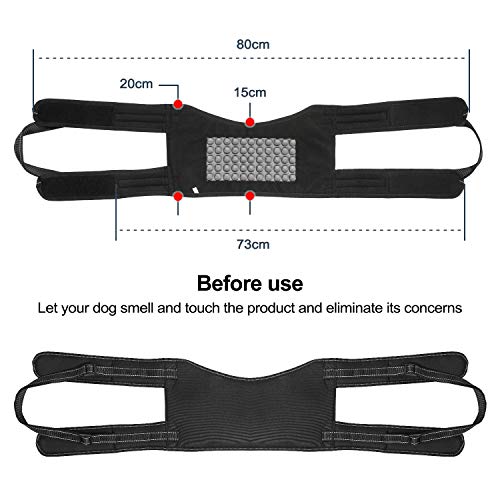 Ownpets Conjunto de arnés de Soporte para Perros,Perro elevación Soporte arnés canino Ayuda rehabilitación arnés para Perros con Patas traseras débiles,Correa asistida y Cable de Transporte, L