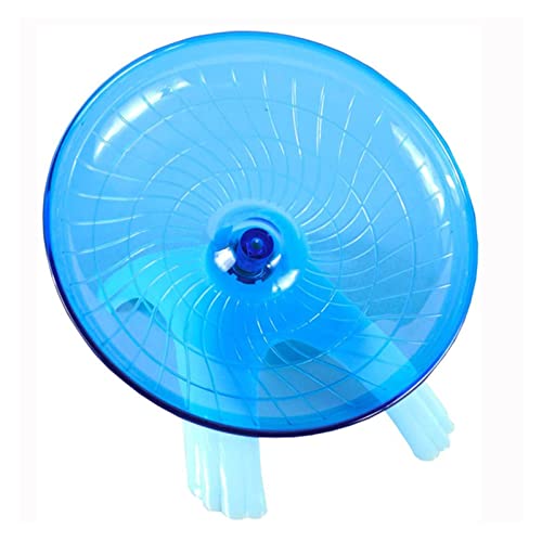 OZAQV Rueda de Hamster Mascota hámster Volando platillo Ejercicio Ardilla Rueda hámster ratón Correr Disco Rata Juguetes Juguetes Jaula Seguro de Usar (Color : Blue)