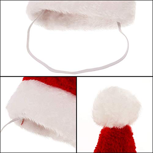 Pack 3 Gorros Pequeños de Papá Noel para Perros y Gatos Disfraz de Navidad de Mascotas