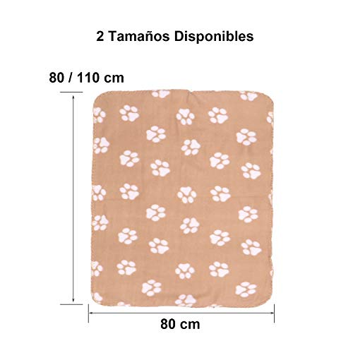 Pack de 3 Mantas para Mascotas: Mantas de Felpa suave Para Perros, Gatos, Conejos y Otras Mascotas -Mantas para Perros - Mantas de Gatos. Tamaño: 80x80cm y 80x110cm (80 x 110 cm, Negro-Beige.Rosa)