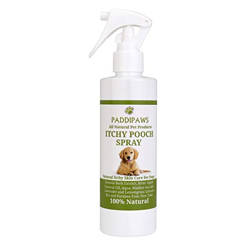 PADDIPAWS - Spray para Perro con picor 100% Natural, Alivio rápido de la picazón y la incomodidad, calmante y sin picaduras, Ingredientes Naturales Seguros, no tóxicos y sin parabenos