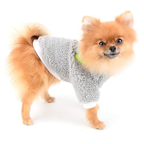 PAIDEFUL Jersey Cálido para Perros Niñas Niños Chihuahua Suéteres Bordado de Letras Prendas de Punto de Felpa Pullover Ropa de Invierno para Cachorros Pequeñas Mascotas Gato Otoño Clima Frío Vistiendo