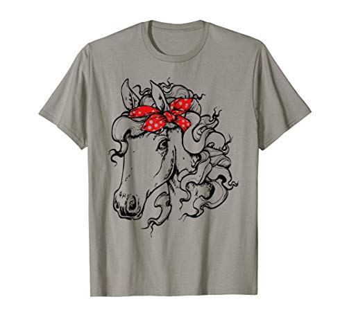 Pañuelo de Caballo Divertido Caballo de Montar a Caballo Camiseta