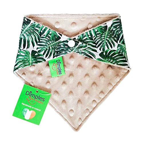 Pañuelo para perros Dimples – Pétalos de palma de hoja verde para perros pequeños y grandes cachorros y gatos – Regalo para perros, accesorio para perros hecho a mano