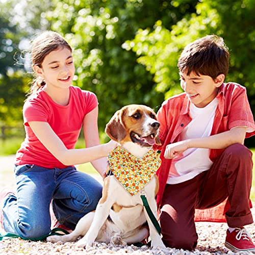 Pañuelos para Perros 6 Pañuelos de Bandanas de Perros de Triangular, Algodón Verano Bufanda de Perro con Estampado de Frutas para Perros Medianos y Grandes, Cachorros