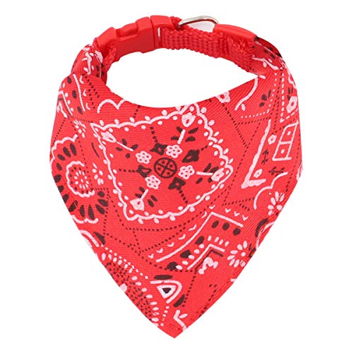 Pañuelos para Perros Pañuelo para Mascotas Ajustable para Cachorros Perro pequeño Gato (L, Rojo)