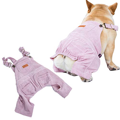 PAPIEEED Ropa de perro Vaqueros, ropa de perro, mamelucos de cachorro para perros pequeños, medianos y pequeños, trajes de moda para mascotas para invierno y otoño