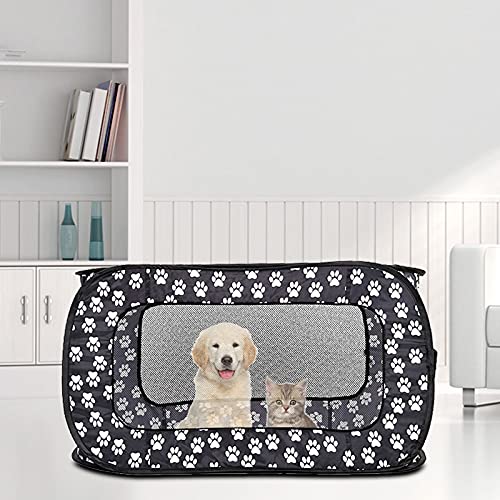 Parque interior para perros Tienda de jaula de gato de perro grande de interior plegable para pequeños cachorros gatito Cercas transpirables rectangle Playpen Accesorios para animales Jaula Valla Corr