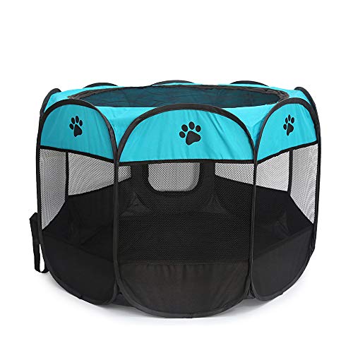 Parque para Perros, Parque Mascota de Juego Entrenamiento Dormitorio Perro Gato Conejo Octágono Lavable Durable, Recinto Plegable Parque Perro, Jaula Octagonal Desmontable 720 * 720 * 450 mm