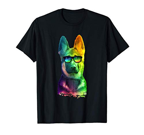 Pastor alemán. Perro de colores Camiseta