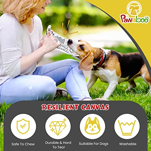 Pawaboo Juguete de Periódico para Perros, 2 PCS Juguetes Interactivos de Chirrido de Papel Arrugado con Sonido, Juguetes para Morder de Lona y PVC Seguro Lavable Resistencia al Desgarro para Cachorro