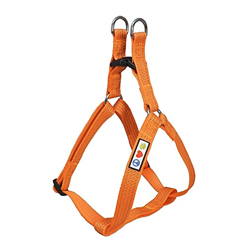 Pawtitas Adiestramiento Arnés para Perro o Cachorro Reflectante | Arnes Perro Antitirones Easy Walk | Arneses para Perro para Entrenamiento - Arnes Perro Mediano Naranja