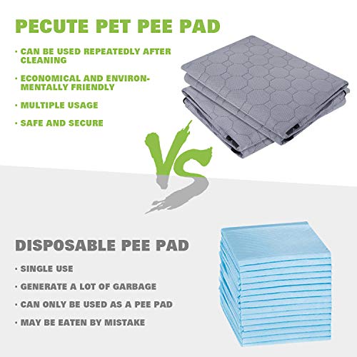 Pecute Almohadillas de Entrenamiento para Perros Pañales de Perro Lavable Ultraabsorbente Reutilizables Empapadores Toallitas de entrenamiento para mascotas Antideslizante Impermeable 2PCS XL140x100cm