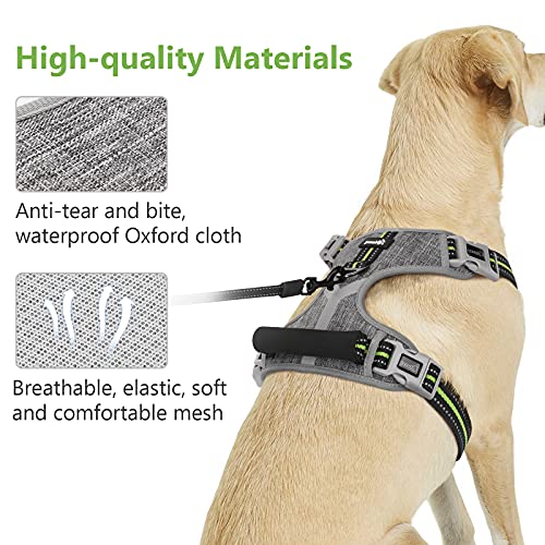 Pecute Arnés para Perros, Arnes para Mascotas Sin Tirón con 2 Clips para la Correa, Chaleco Acolchado Suave Ajustable para Perros, Chaleco Oxford Reflectante para Mascotas