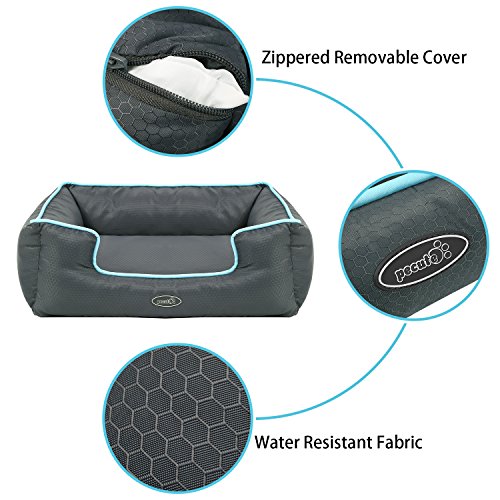 Pecute Cama de Perros y Gatos Alfombra para Mascotas Tela Impermeable Desmontable y Extraíble (L:79 * 66cm)