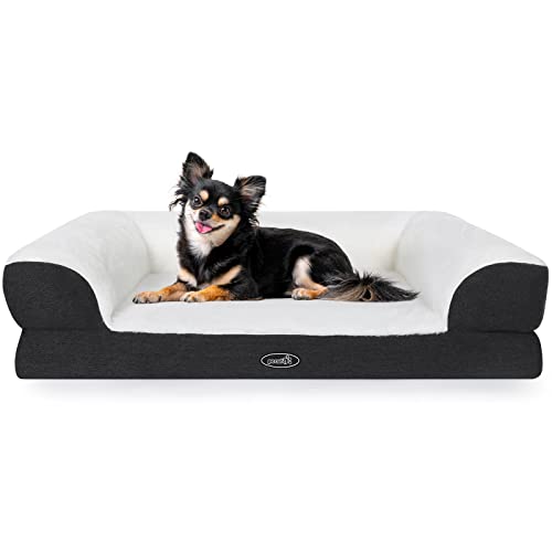 Pecute Cama Ortopédica para Perros, Sofá Lavable para Perros, Colchón para Perros con Espuma de Memoria en Forma de Huevo para Perros, Sofá Antideslizante para Perros