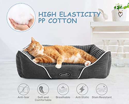 Pecute Cama para Perros Básica Cama de Suave Gamuza para Perros y Gatos de Color Gris L(80 * 66cm)