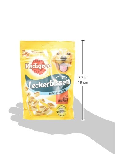 Pedigree Hundesnacks Hundeleckerli Leckerbissen Mini-Happen con Queso y Vacuno