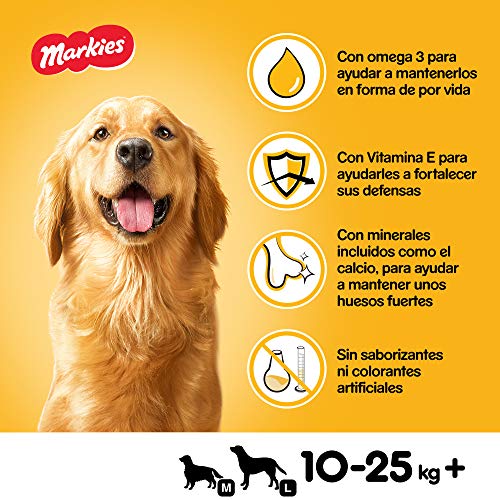 Pedigree Markies Galletas para perro Sabor Tuétano (Pack De 5 x 1,5kg)