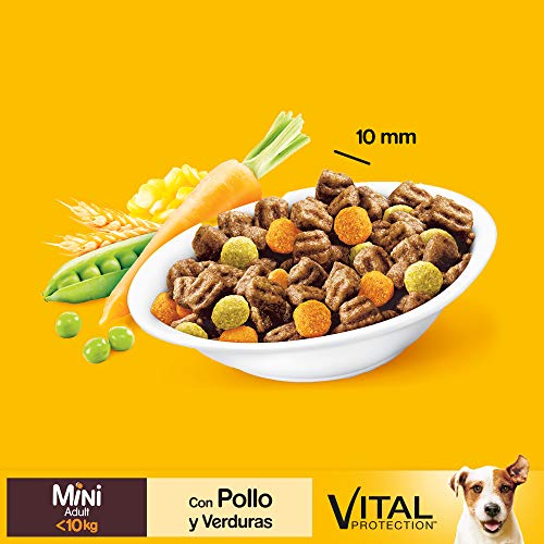 Pedigree Pienso para Perros Adultos Mini Sabor Pollo y Verduras (Pack de 6 x 1,4kg)