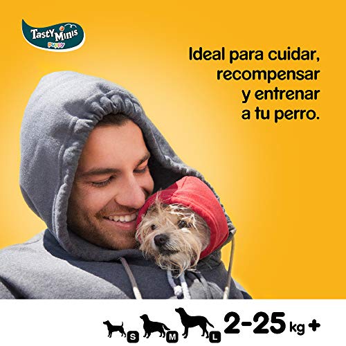 Pedigree Tasty Minis Premios para Perros Cachorros Sabor Pollo (Pack de 6 x 125g)