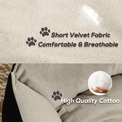 Pejoye Cama para Perros. Perro Gato Mascota Colchón Lavable Almohada Cojín Suave y Cálida Cama de Algodón PP con Parte Inferior Adecuado para Golden Retriever y Pastor Alemán