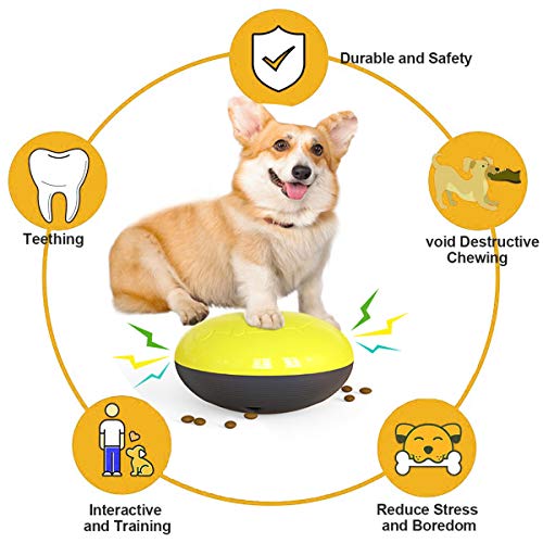 Pelota de Bocadillos para Perros Dispensador de Comida para Perros Bola de Tratamiento IQ Juguetes Interactivos Educativos con Ajuste,Utilizado para Alimentar Hacer Ejercicio para Perros y Gatos