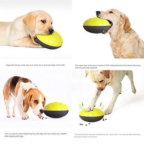 Pelota de Bocadillos para Perros Dispensador de Comida para Perros Bola de Tratamiento IQ Juguetes Interactivos Educativos con Ajuste,Utilizado para Alimentar Hacer Ejercicio para Perros y Gatos