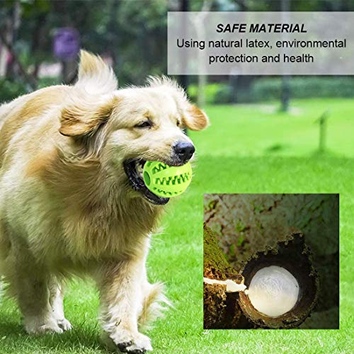 Pelota De Juguete Para Perros 2 PCS Mascotas Pelotas De Juguetes Para Perros, Bola De Comida Para Perros De Goma Resistente a Mordeduras No Tóxicas,Para Limpieza De Dientes, Bola De Entrenamiento IQ