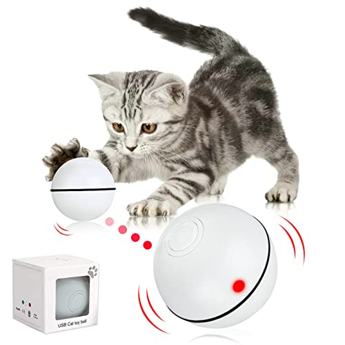 Pelota interactiva para gatos, detección de obstáculos, juguete para gatito con función de temporizador de luz LED recargable por USB, el mejor regalo de entretenimiento para tu gatito y cachorro