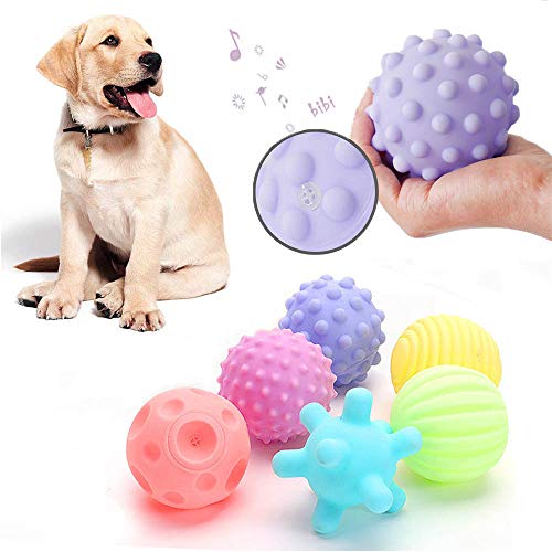 Pelota Perro Impermeable Bola Inflable Goma Juguete Perro,Pelotas de Juguetes interactivos para Perros, para Limpieza de Dientes y Entrenamiento