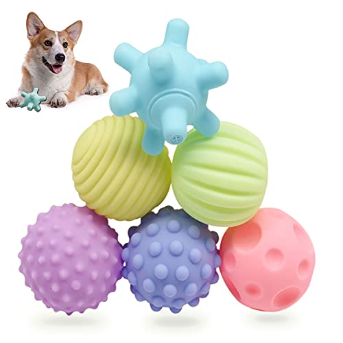 Pelota Perro Impermeable Bola Inflable Goma Juguete Perro,Pelotas de Juguetes interactivos para Perros, para Limpieza de Dientes y Entrenamiento