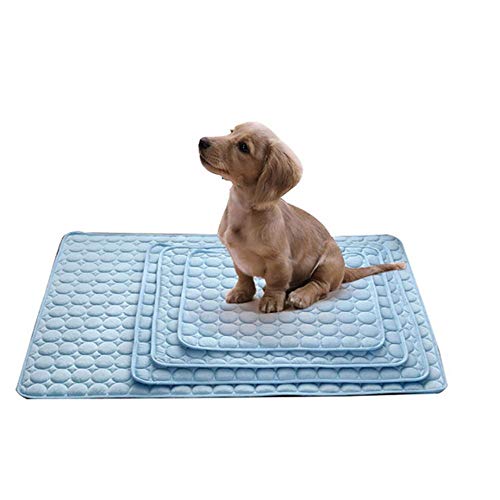 PENVEAT Summer Pet Cooling Mats Ice Pet Cama para Perros Perros/Gatos portátiles Cool Pet Sofa Cushion Productos para Perros S/M/L/XL, Rosa, 70x56cm, Estados Unidos