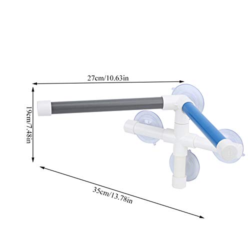 Perchas de baño para loros, PVC para pájaros, ducha, baño, percha, soporte para ventana de ducha de pájaros, con 4 ventosas para periquitos, agapornis, guacamayo, cacatúa, cacatúa, gris africano, conu