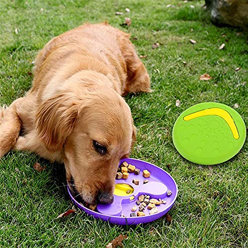 Perro Frisbee Juguetes,Disco de Perro,Frisbee de Perro,Platillo Volador para Mascotas,Platillo Volador de Perro,Perros Interactivos Frisbee,2 en 1,para diversión interactiva al Aire Libre Training