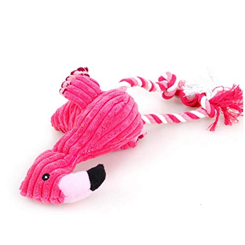 Perro juguetes de peluche de juguete de peluche Flamenco animal peludo suave rellenado rojo suave Screaming flamenco por un Pequeño Grande Perros sonido del perrito de juguete de peluche Squeak F