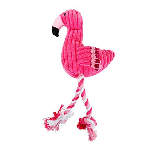 Perro juguetes de peluche de juguete de peluche Flamenco animal peludo suave rellenado rojo suave Screaming flamenco por un Pequeño Grande Perros sonido del perrito de juguete de peluche Squeak F