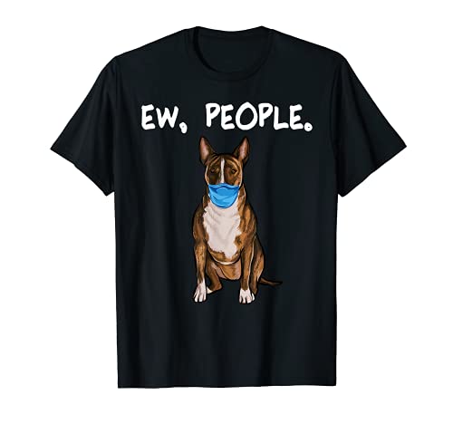 Perro Miniature Bull Terrier Llevando Una Máscara Camiseta