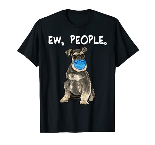 Perro Schnauzer Miniatura Llevando Una Máscara Camiseta