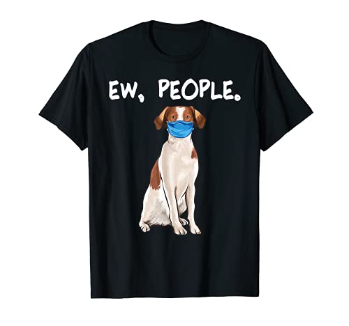 Perro Spaniel Bretón Llevando Una Máscara Camiseta