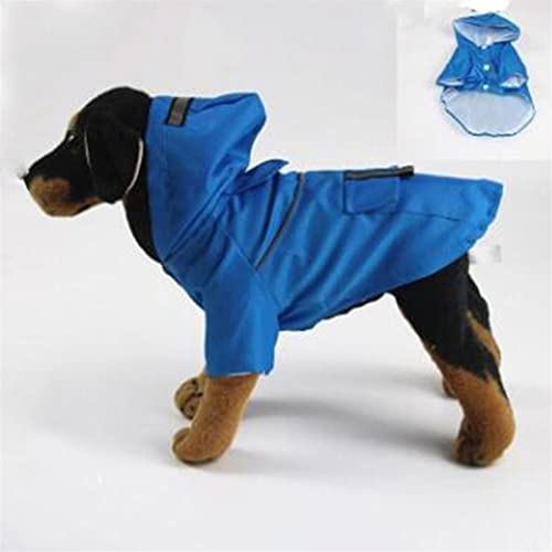 Pet Cable Dog CUMPCOAT COKEED Coppy PEQUEÑO Perro PEQUEÑO ABROPE DE LA Lluvia Chaqueta A Prueba de Agua for Perros Ropa for Perros de Malla Transpirable Suave (Size : Blue-S)