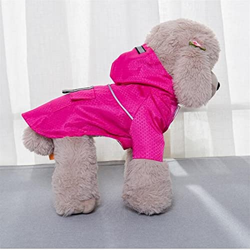 Pet Cable Dog CUMPCOAT COKEED Coppy PEQUEÑO Perro PEQUEÑO ABROPE DE LA Lluvia Chaqueta A Prueba de Agua for Perros Ropa for Perros de Malla Transpirable Suave (Size : Blue-S)